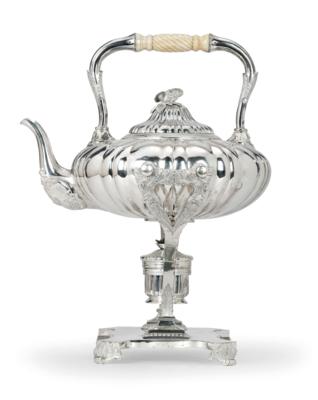 A Biedermeier Samovar from Germany, - Silver