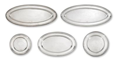 A Set of Trays from Vienna, - Silver