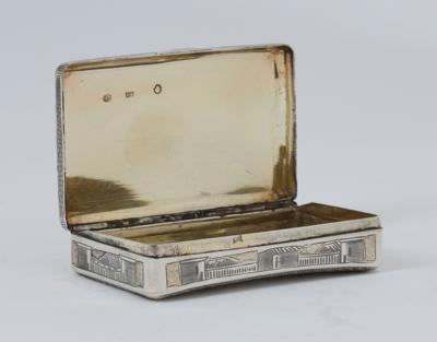 A Niello Snuff Box from Moscow, - Stříbro