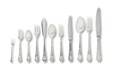 A Cutlery Set for 12 Persons, - Stříbro