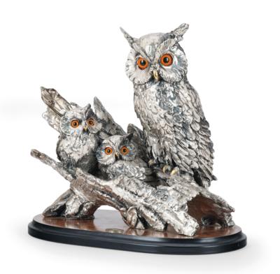 An Owl Family, - Argenti