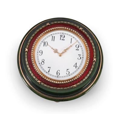 A Table Clock by Fabergé, from Saint Petersburg, - Stříbro