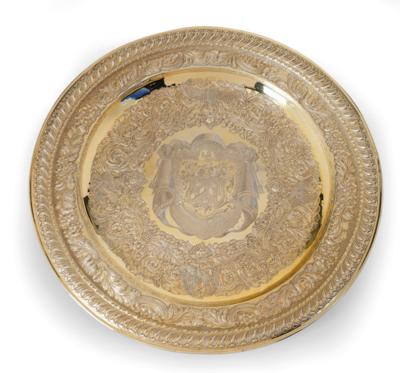 A Large Maltese Presentation Plate, - Stříbro