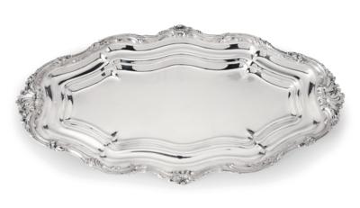 A Large Tray, - Silver
