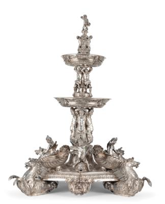 A Very Important Sicilian Table Fountain - Giuseppe d'Angelo, Messina, c. 1670, - Argenti