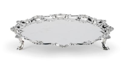 A George III Footed Platter from London, - Silver