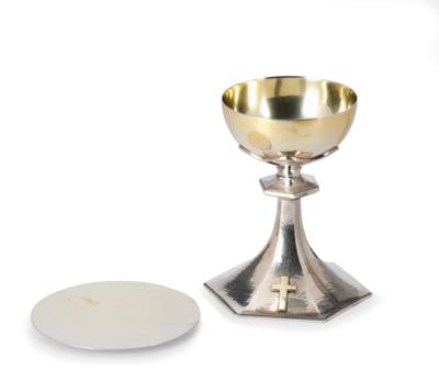A Chalice with Paten from the Netherlands, - Argenti