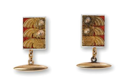 A Pair of Cufflinks from Russia, - Silver