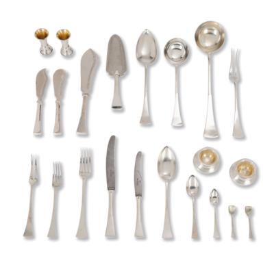 A Cutlery Set for 12 Persons, - Stříbro