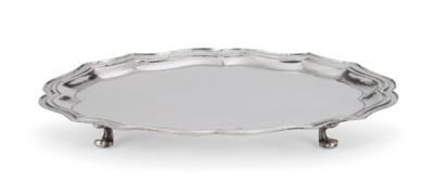 A Footed Tray from Venice, - Silver