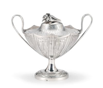 An Empire Sugar Bowl from Vienna, - Stříbro