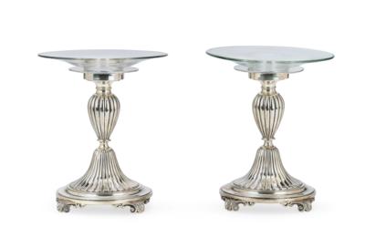 A Pair of Viennese Centrepiece Bowls, - Silver
