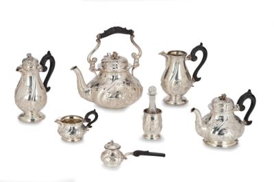 A Viennese Coffee and Tea Set, - Silver
