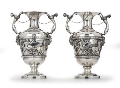 A Pair of Vases by Buccellati, - Stříbro