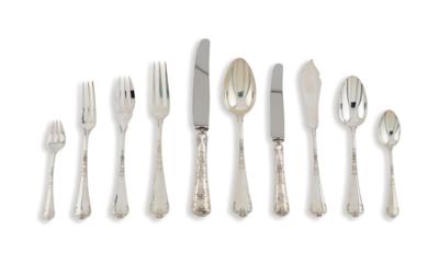 A Parisian Cutlery Set for 12 Persons, - Argenti