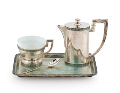 A Viennese Chocolate Set, - Silver