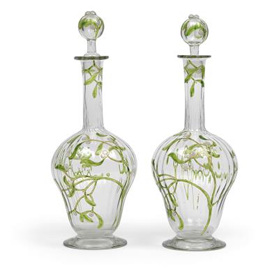 Edmond Lachenal (1855-1955), 1 pair of "Gui" carafes, - Jugendstil and 20th Century Arts and Crafts