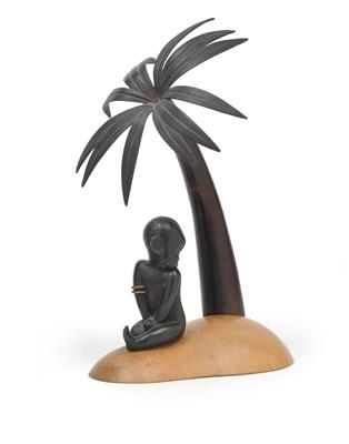 A native child on an island with palm tree, - Secese a um?ní 20. století