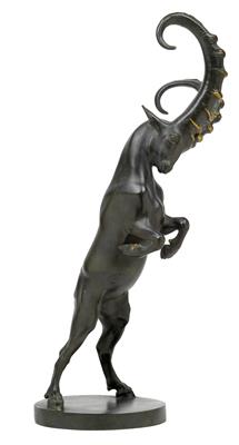 Franz Barwig (Neutitschein 1868-1931 Vienna), A fighting ibex, - Jugendstil and 20th Century Arts and Crafts