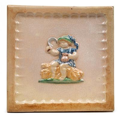 Michael Powolny, A tile with summer putto, - Secese a umění 20. století