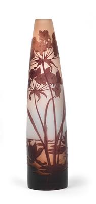 Vase mit Teichlandschaft, - Jugendstil, Kunsthandwerk des 20. Jahrhunderts