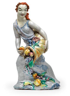 Dina Kuhn (Wien 1891-1963 Schlierbach), Demeter mit Füllhorn, - Jugendstil und angewandte Kunst des 20. Jahrhunderts