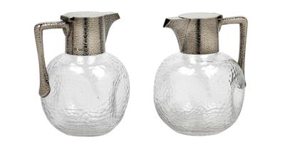 A pair of wine carafes, - Jugendstil and 20th Century Arts and Crafts