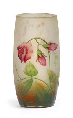 A beaker-shaped vase with floral tendrils, - Jugendstil e arte applicata del XX secolo