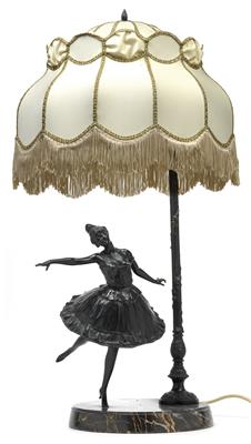Bruno Zach, Tischlampe mit tanzendem Mädchen, - Jugendstil und Kunsthandwerk des 20. Jahrhunderts