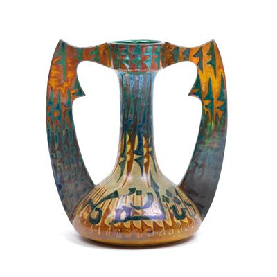 A two-handled vase, - Jugendstil and 20th Century Arts and Crafts