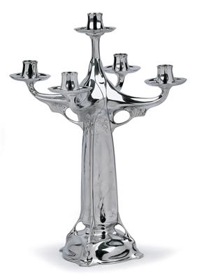 Hugo Leven (1874-1956), A five-arm candelabra, - Secese a umění 20. století