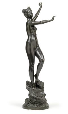 Paul Aichele(1859-1910), Große Figur "Diana", - Jugendstil und Kunsthandwerk des 20. Jahrhunderts