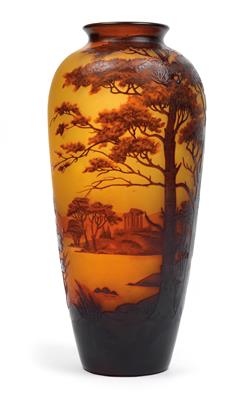 Vase mit Seelandschaft, - Jugendstil und Kunsthandwerk des 20. Jahrhunderts