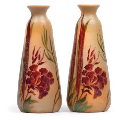 Vasenpaar mit Algendekor, - Jugendstil und Kunsthandwerk des 20. Jahrhunderts