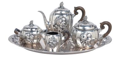 An Eduard Wollenweber nine part tea and coffee service, - Jugendstil and 20th Century Arts and Crafts