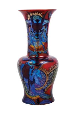 Seltene Vase mit chinesischen Drachen, - Jugendstil und angewandte Kunst des 20. Jahrhunderts