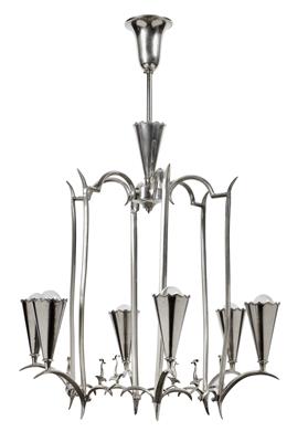 A six-arm chandelier by Schwintzer & Graeff, - Secese a umění 20. století