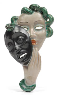 Ernst Weber (born in 1905), A female head with mask, - Jugendstil and 20th Century Arts and Crafts
