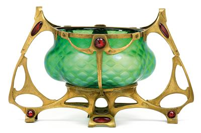 Vase in Bronzefassung, - Jugendstil und angewandte Kunst des 20. Jahrhunderts