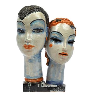 Gudrun Baudisch (Pöls 1907-1982 Salzburg), A double head, - Secese a umění 20. století