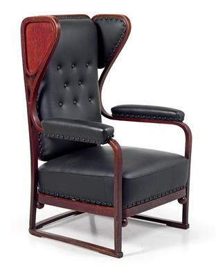 Josef Hoffmann, Ohrenfauteuil Nr. 666, - Jugendstil und angewandte Kunst des 20. Jahrhunderts