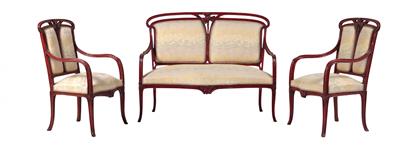 A seven-piece seating group by Gauthier-Poinsignon, - Jugendstil e arte applicata del XX secolo