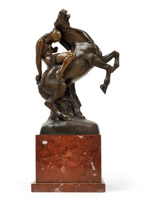 Albert Hinrich Hussmann (1874-1946), Verwundete Amazone auf Pferd, - Jugendstil und angewandte Kunst des 20. Jahrhunderts