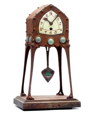 Albin Müller (Dittersbach 1871-1941 Darmstadt), A table clock, - Jugendstil and 20th Century Arts and Crafts