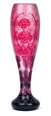 Bodenvase "Roses sauvages", - Jugendstil und angewandte Kunst des 20. Jahrhunderts