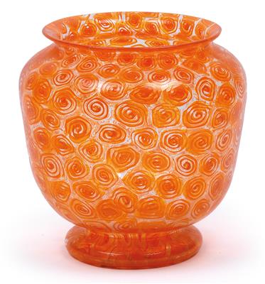 Ermanno Toso(1903-1973), Vase "Murrine a spirale", - Jugendstil und angewandte Kunst des 20. Jahrhunderts