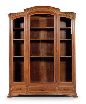 Bett und dreitüriger Schrank Modell 253, - Jugendstil und angewandte Kunst des 20. Jahrhunderts