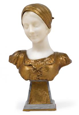 Dominique Alonzo, Bust of a girl, - Jugendstil e arte applicata del XX secolo