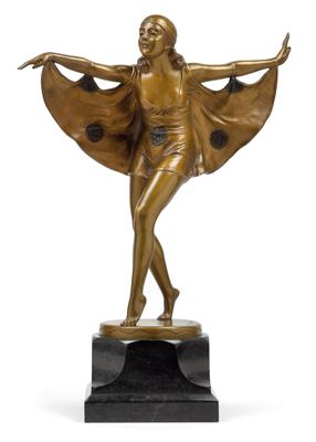 Otto Poertzel (1876-1963), Figur "Gefangener Vogel", - Jugendstil und angewandte Kunst des 20. Jahrhunderts