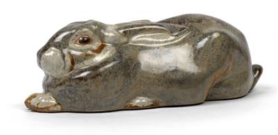 Eduard Klablena (Bucany 1881-1933 Langenzersdorf), A recumbent hare, - Jugendstil e arte applicata del XX secolo